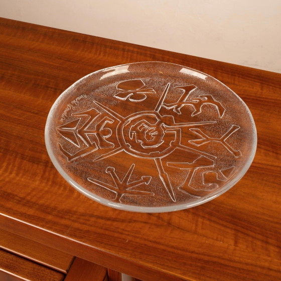 Arnaldo Pomodoro 1980 Assiette Sculpturale en Verre avec Signature Italie – Objets déco, Glass (photo 11 of 15)