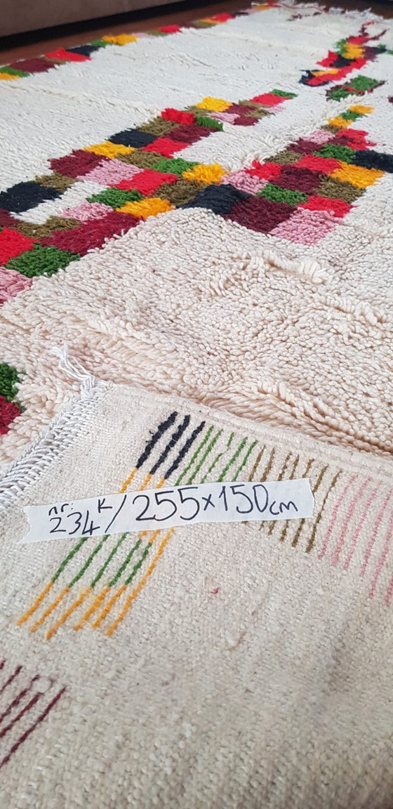 Image 1 of Handgeknoopt Berber kleed wol 255x150cm