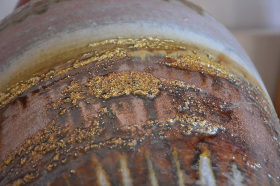 Image 1 of West Germany - Vase - Vintage - purple - red - brown - Large West Germany vase