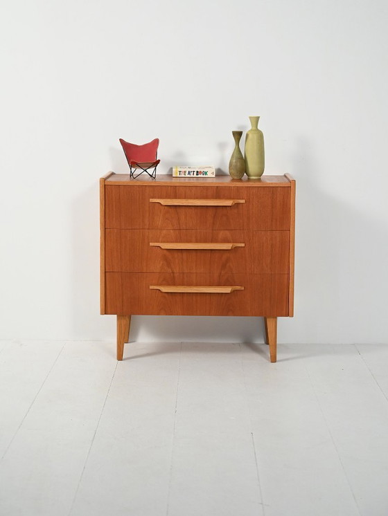 Image 1 of Scandinavian chest of drawers ’50s–’60s in teak and oak