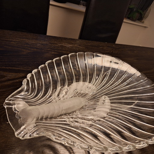 Walther Glas "kreeft" serveerschaal  kristal
