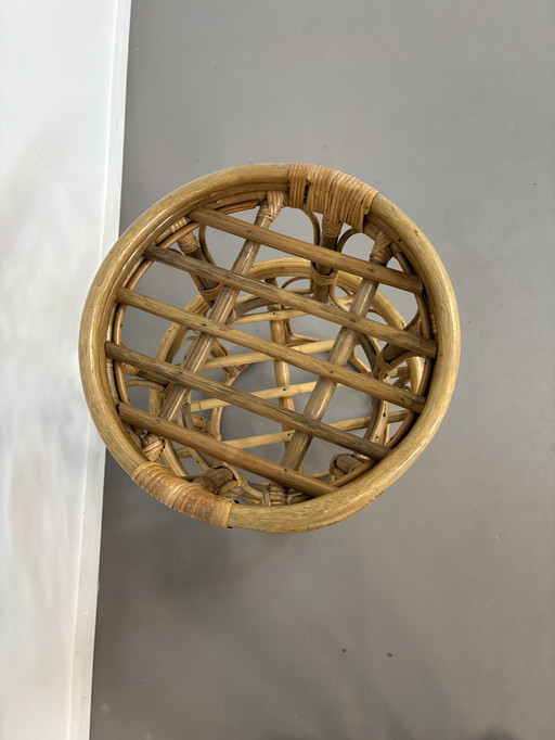 Set off 4, Vintage Rattan and Bamboo Stools 1970’s