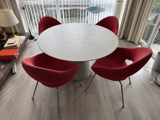 Image 1 of MDF Italia Rock Table 120cm terracotta stone chip cement