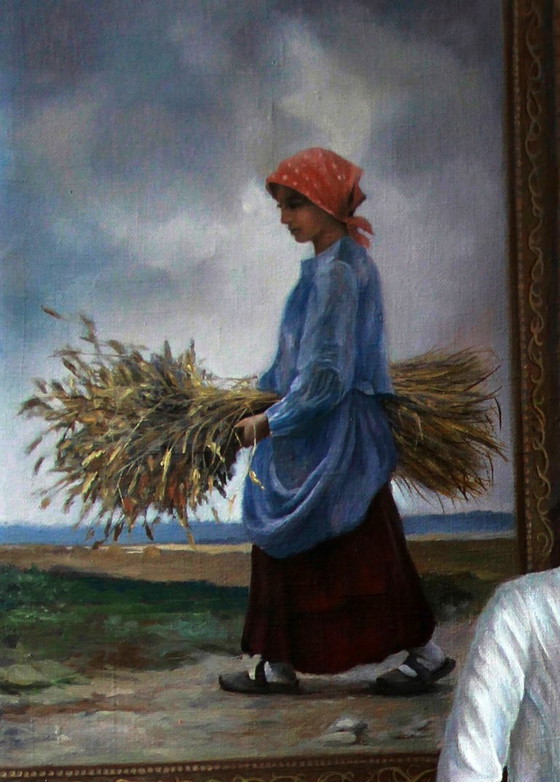 Original Oil Painting Symbolism Portrait Of A Girl A Little Parable – Paintings & Drawings, Canvas (photo 7 of 10)