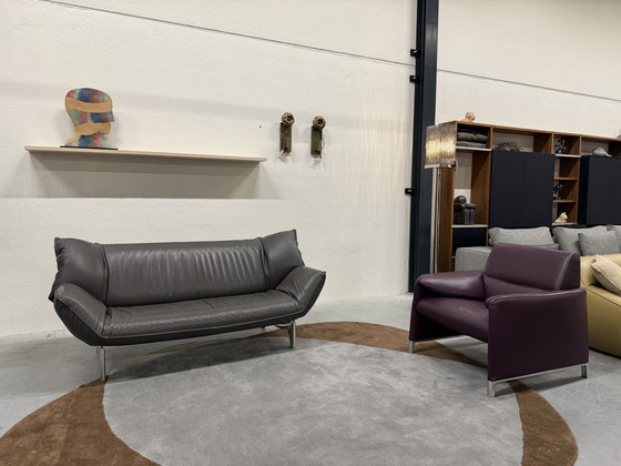 Image 1 of Canapé 3 places Leolux Tango en cuir gris