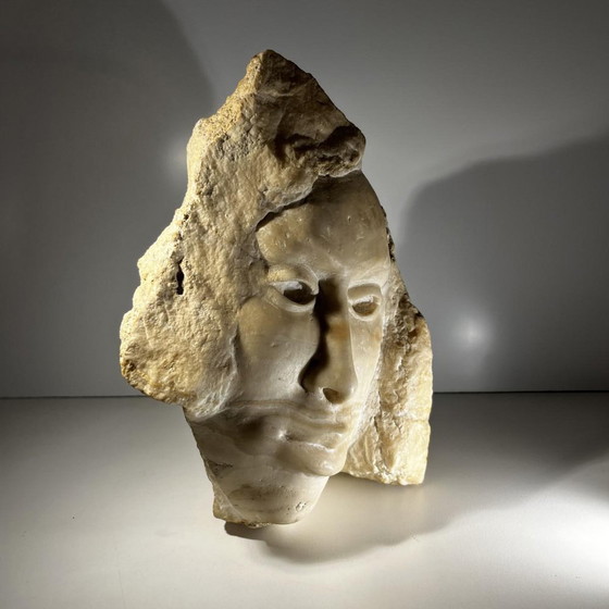 Georg Glaser, Woman's Face Sculpture, 1980s, Marble – Art Deco (photo 10 of 14)