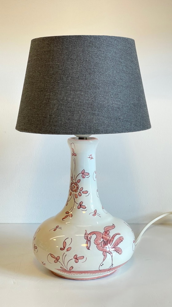 Vintage Du Matet Faience Lamp, France – MATET France, Table lamps, Canvas (photo 26 of 26)