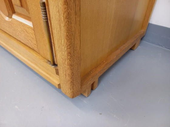 Image 1 of Guillerme et Chambron vintage solid oak wardrobe from the 60s