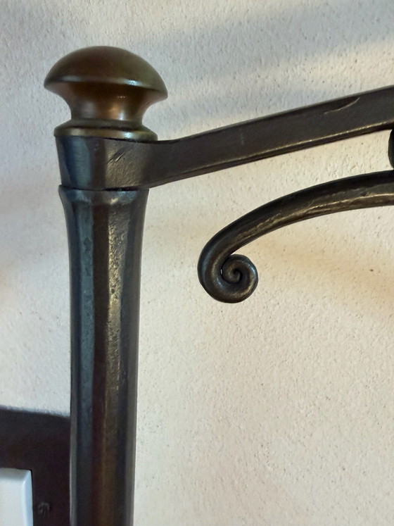 Letto matrimoniale Caporali Arco, Ferro Soffiato, con rete a doghe, Letti matrimoniali, Grigio (foto 7 di 15)