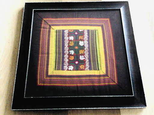 Uzbekistan Handmade Embroidery Artwork framed