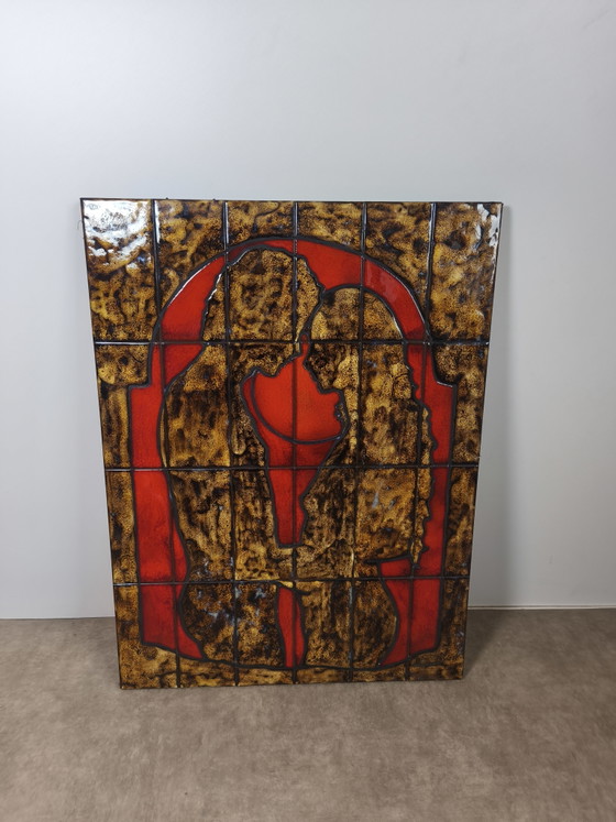 Ceramica da parete brutalista francese anni '70 artigianale – Atelier Lerétais, Decorazioni murali, Wood (photo 7 of 8)