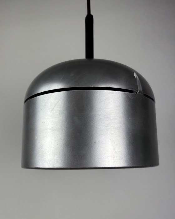 Image 1 of Staff Leuchten Arnold Berges Duo Silver Vintage Pendant Lamp, Space Age, 70s, Mid Century, Industrial design, Germany, 1970s