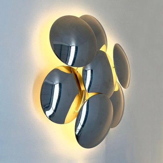 Image 1 of Chromeplated Wall / Ceiling Light from Reggiani, 1970s
