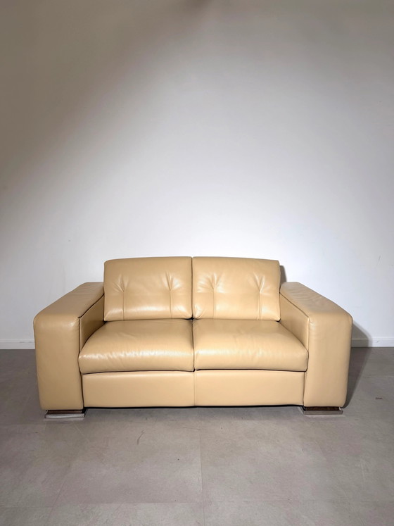 Italiaans Lederen Tweezitsbank – Loveseats (photo 5 of 5)