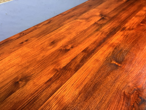 Vintage Dining Table Chrome Teak Minimalist – Wood (photo 6 of 10)