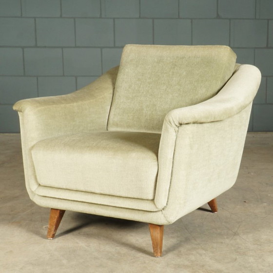 Fauteuils vintage – Velours vert menthe pastel – Années 1970 – Velvet, Wood (photo 8 of 15)