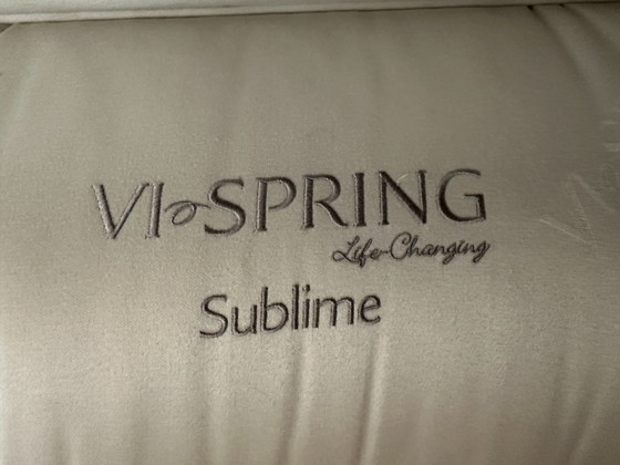 Image 1 of Cama de lujo Vi-Spring «Sublime» | 160 x 220 | Cuero auténtico marrón | Base Sovereign