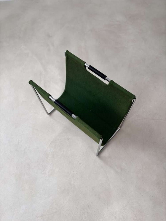 Image 1 of Panier de lecture Brabantia en feutre vert mousse, style milieu du siècle