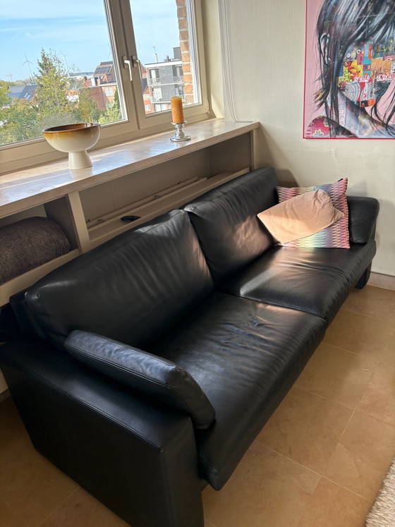 Demuynck 3 + 2,5-Sitzer, 2 Sitzer Sofas, Leder, Schwarz (Foto 4 von 5)