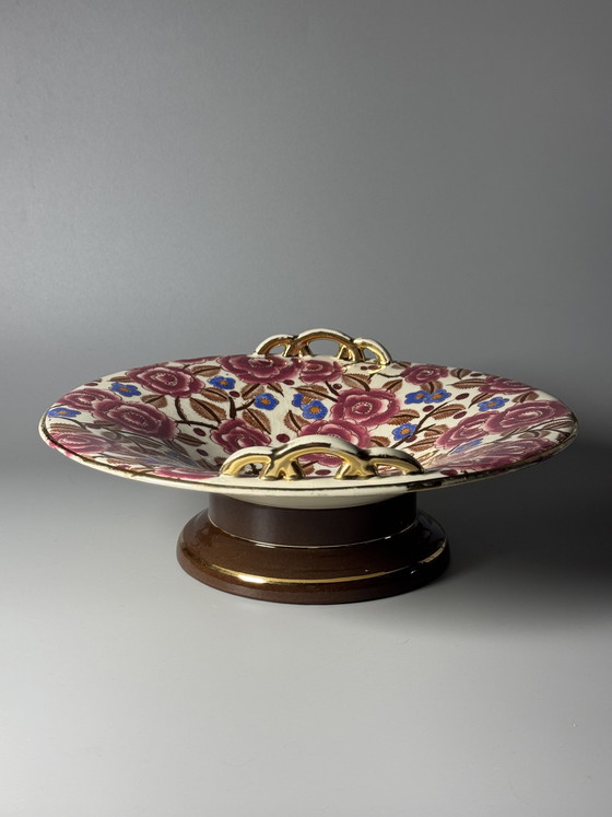 Image 1 of Boch Frères Keramis Art Deco Centerpiece by Raymond Chevalier, Belgium, 1930s