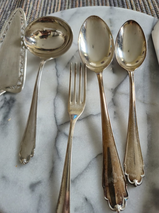 Silberbesteckeinsatz für 350 Gramm 800er Silber – Bruckmann, Besteckkassetten, Silver (photo 4 of 11)