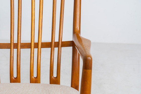 Image 1 of Fauteuil à bascule « ML33 » de Hans J. Wegner pour A. Mikael Laursen (Danemark, années 1950).