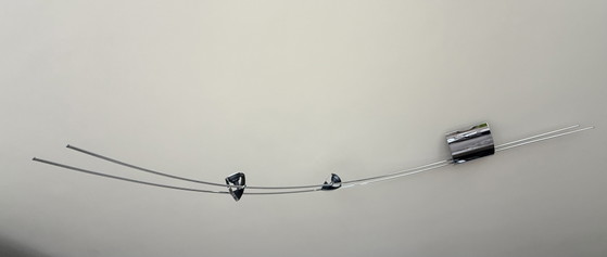 2 Rolf Benz Lamps (Pendant Lamp and Ceiling Lamp) – Lighting, Metal, Wood (photo 10 of 10)