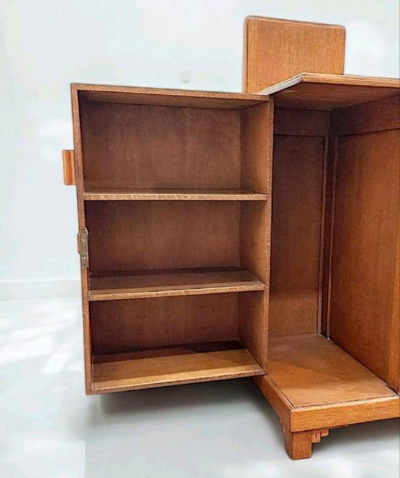 Image 1 of Mobiletto Art Déco, cassettiera della scuola di Amsterdam