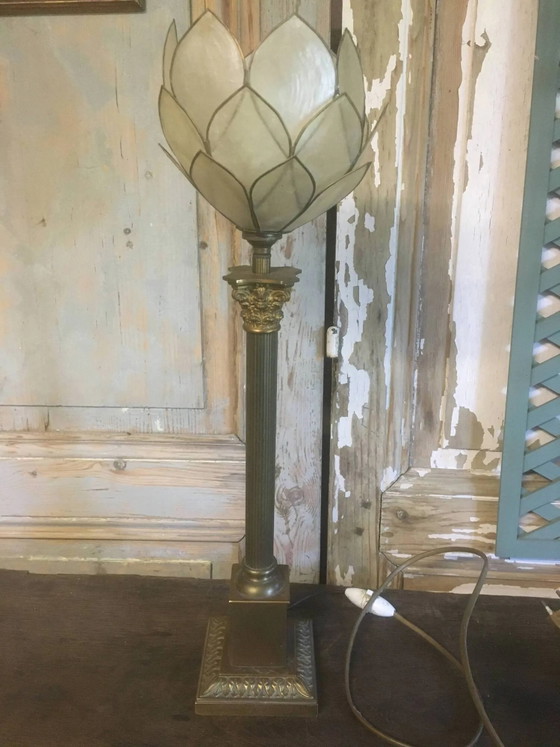 Bronze and mother-of-pearl lamp – Table lamps, Vintage (photo 9 of 9)