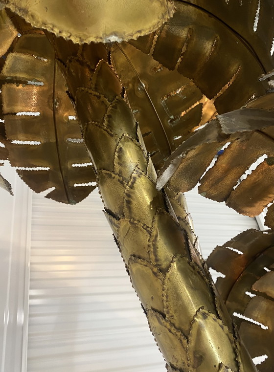 Image 1 of Grande lampada da terra vintage in ottone Maison Jansen anni '70