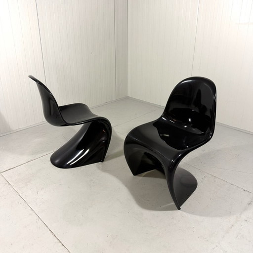 2 x Panton-Stühle der ersten Auflage, Verner Panton, Herman Miller, 1960er Jahre