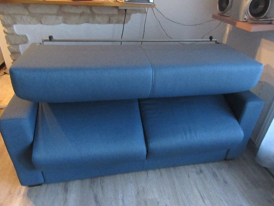 Sofá cama azul de dos plazas, Milano, Sofás cama, Textil, Modern (foto 3 de 5)