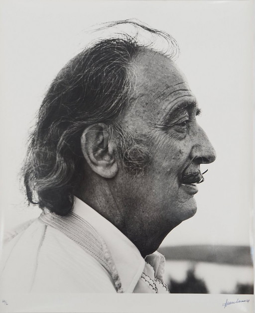 Marc Lacroix: Dali blickt in die Ferne, Originalfotografie mit Signatur – Paper