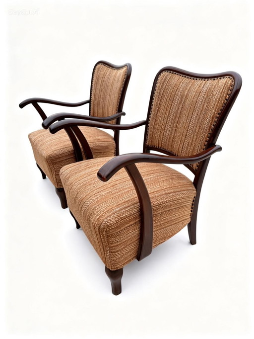 art deco fauteuils uit Hongarije, origineel