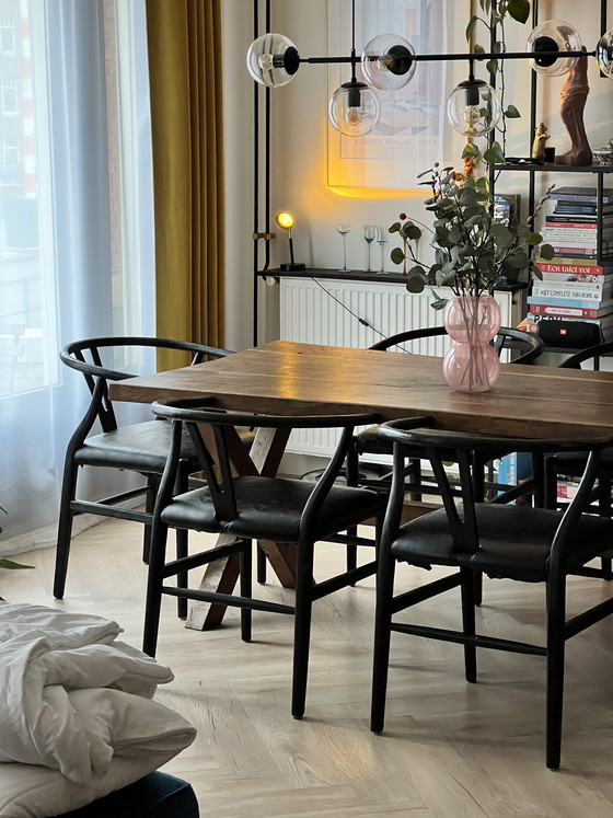 Image 1 of 7 chaises Wishbone sur mesure