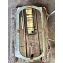 Luxury Italian Mirror in Green-Wather “Torchon” Torciglione Murano Glass by Simoeng
