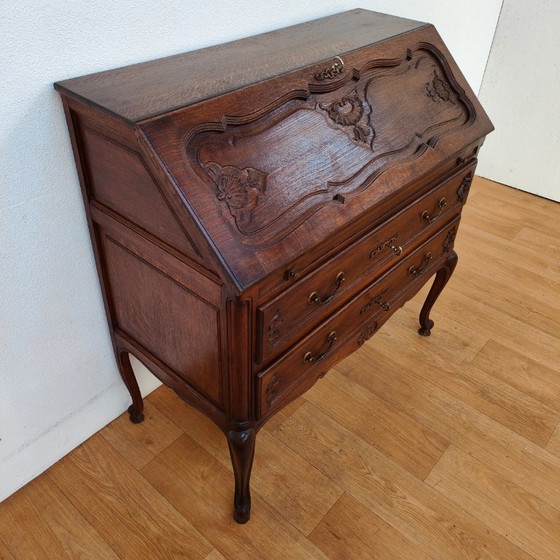 Image 1 of Vintage Louis XV secretary chest of drawers country office desk