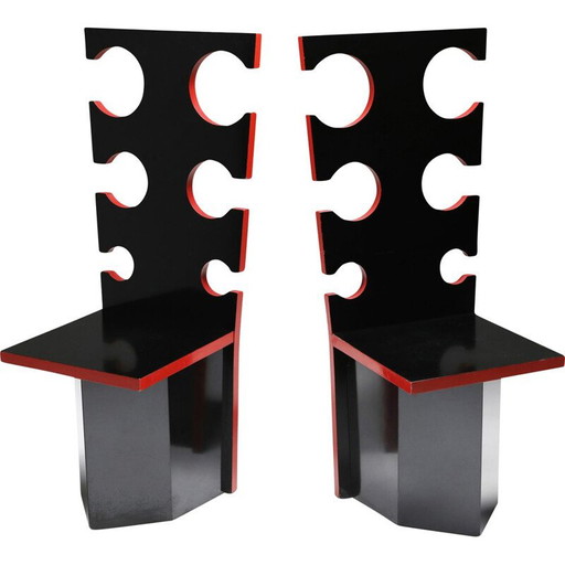 Pair of Vintage Mario Sabot Sculptural Chairs by Max Papiri 1970s