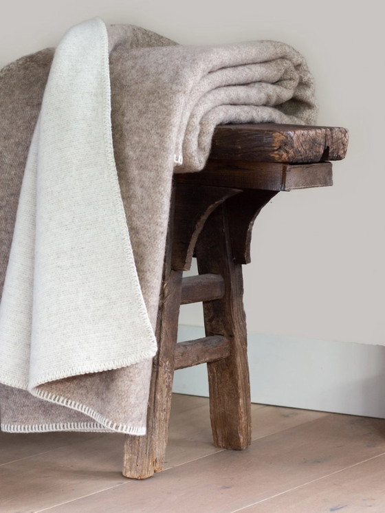 Wolldecke in Beige und Creme, Dekorative Objekte, Wolle (Foto 5 von 5)