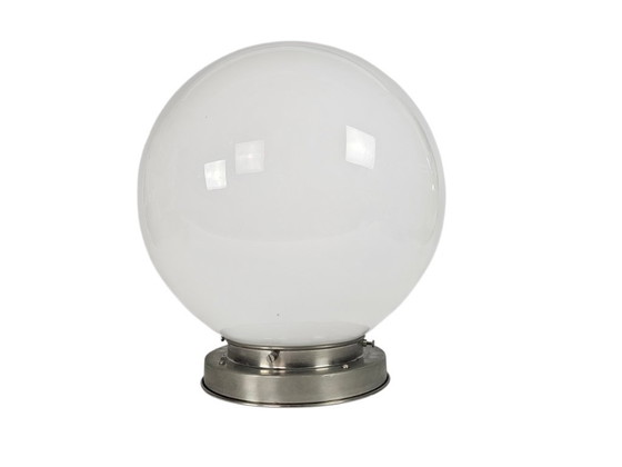 Image 1 of Gispen Classics - Giso Gispen - Lampada da soffitto XL - vetro opale - nichel - 2000