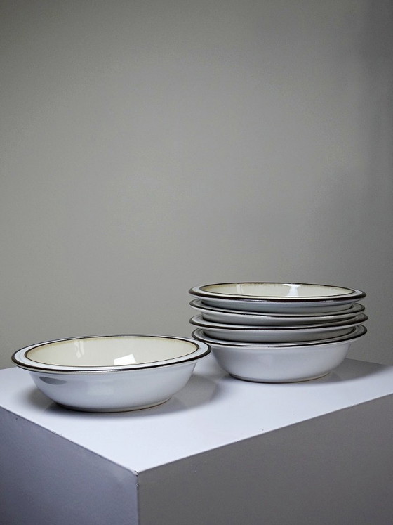 Image 1 of 8 Denby England stoneware bowls/deep plates, vintage 80s-90s