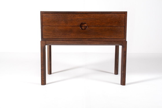 Image 1 of Kai Kristiansen für Aksel Kjersgaard – dänischer moderner Konsolentisch und Spiegel