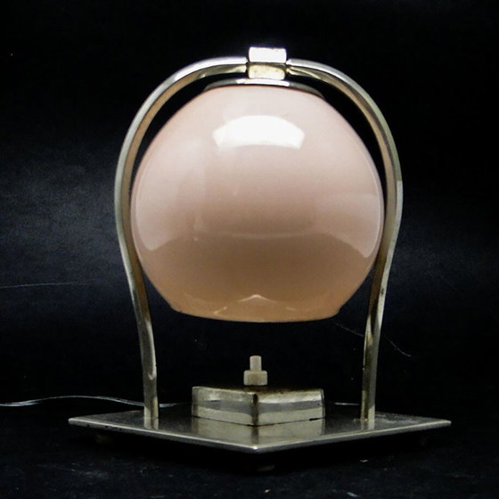 Glass and Metal Table Lamp, Germany, 1930s (photo 15 of 15)