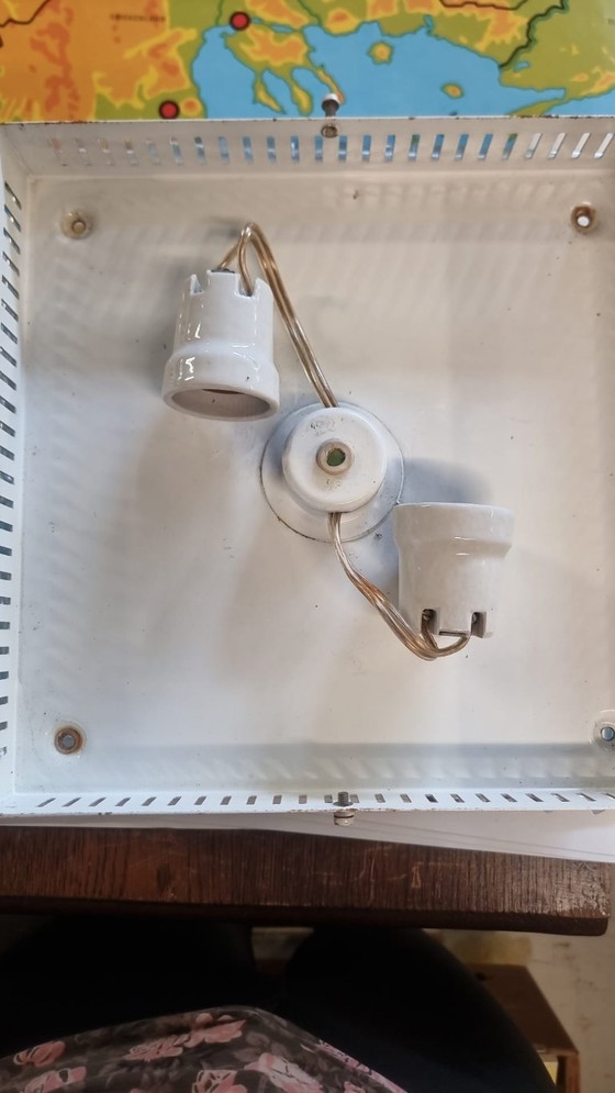 Image 1 of 11866 Vintage Glazen Plafonniere, Plafondlamp