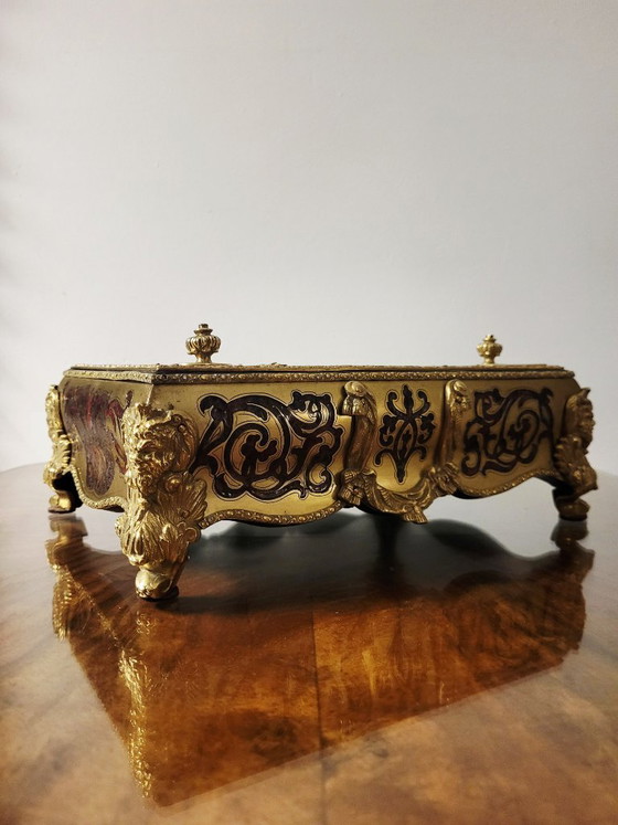 Franse Napoleon III Boulle Marquetry Inktstel (Encrier) – Ca. 1860–1880 – Decoratieve objecten, Copper (photo 3 of 10)