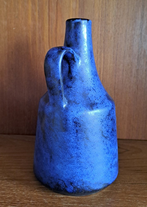 Fritz van Daalen Keramikvase Mid Century Blau/Schwarz – Vasen, Ceramic (photo 4 of 5)