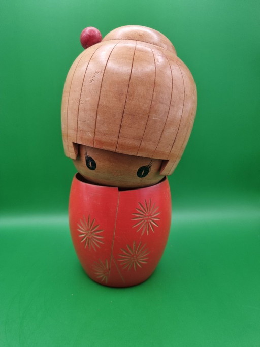 Beautiful large vintage kokeshi by Makoto Kimura