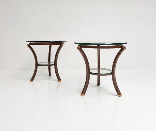 Satz Art-Deco-Beistelltische von Pierre Vandel, 1960er Jahre