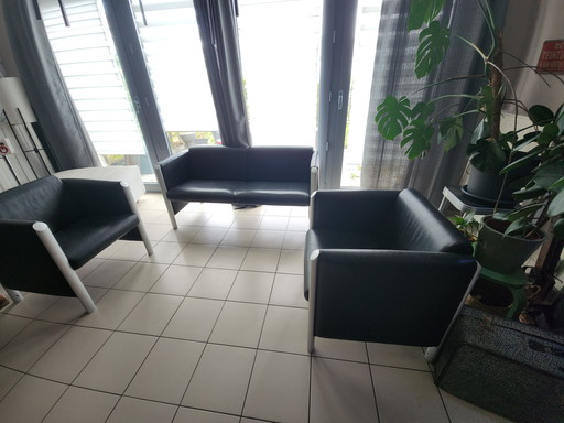 Wilkhahn 830 by Klaus Franck & Werner Sauer - 2-seater sofa + 2 armchairs (ex-European Parliament)