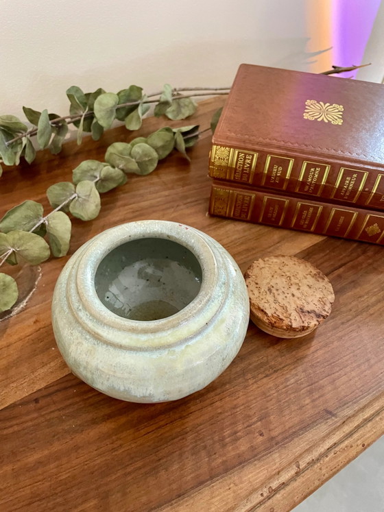 Pot vintage en grès émaillé irisé – Cache pots (photo 3 of 3)